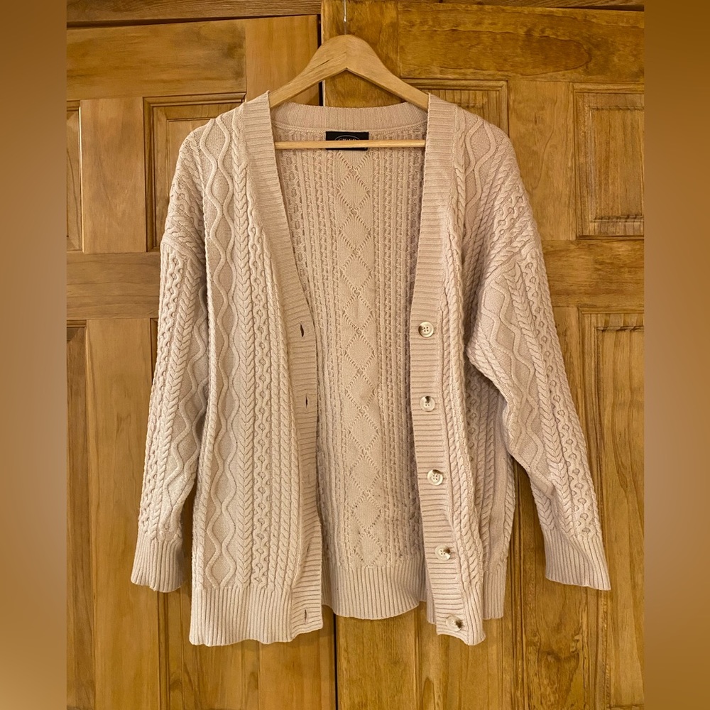 Cider Cable Knit Cream Cardigan